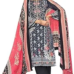 riwaayat trends Unstitched Pakistani Print Embroidered Cotton Suit Dress Materials with Dupatta-picture-33