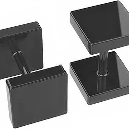 veeva beauty & fashion Stud Earrings for Him Stylish Screw Dumbell Pierced Stainless Steel (Black)-picture-47