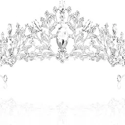 rupeerise Tiara for Women, Wedding Crown for Bride, Elegant Bridal Crown for Wedding, Queen Crown for Girls, Formal Event Headpiece for Pageants and Most Occasions-picture-30