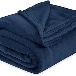 Cloth Fusion Flannel Plush 230 GSM AC Blanket Single Bed, Lightweight Thin Blanket for Summer Single Bed with Ultimate Comfort (58x86 inches, Navy)-image-19