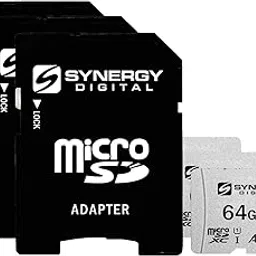 Synergy Digital 64GB Micro SDXC Secure Digital UHS-I Memory Cards, Compatible with Nokia 1600 Cell Phone - Class 10, U1, 100MB/s, 300 Series - Pack of 3-picture-24