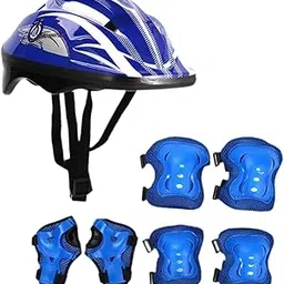 ATORSE Kids Bike Helmet Set Portable for Skateboarding Outdoor Sports Rollerblading Dark Blue-picture-23