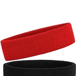 Funex Non-Slip Fashion Sports Headband Quick Dry Sweatband for Men Women Workouts Yoga Golf Basketball Tennis Running or Casual Wear (Pack of 2 pcs), Random Color (Design 1)-picture-54