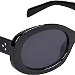 nuvew UV Protected Retro Oval Sunglasses for Men & Women (NW-3535-32)-picture-12