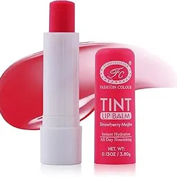 Fashion Colour Tint Lip Balm | Instant Hydration with Shea Butter, Jojoba & Avocado Oil | All Day Nourishing & Moisturizing Lip Tint | 3.8gm (Stawberry Mojito)-picture-18