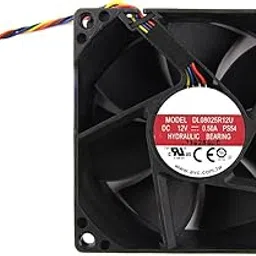 AVC DL08025R12U, 80x25mm CPU Cooling Fan, DC 12V, 0.5A, 4-Pin Connector-picture-26