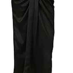 neudis Women's Elegant Satin Maxi Draped Skirt-picture-21
