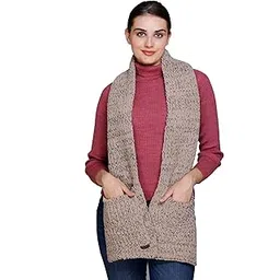513 Women's Acrylic Woolen Soft Warm Self Design Casual Winter Wear Muffler Scarf Stole-picture-14