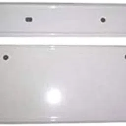 GadiBike Bike Number Plate Standard Size Compatible for All Motorbikes and Scooties - Set of 2 (Front - Rear, White) Compatible with Bajaj Pulsar 150 Neon-picture-52