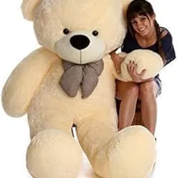Toys Guru Cream Color Teddy Bear 6 Feet Teddy Bear for Girls, Boy Kids, Wife Girlfriend for Birthday Gifts Christmas Wedding Anniversaries and Valentines Day Gitfs (Cream, 72 inch)-image-13