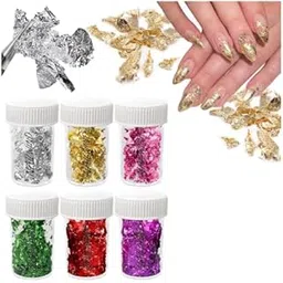 NAILWIND foil Paper for Nail Art,Nail Art foil Paper, 6Pcs Foil Flakes for Resin,for Nails, Painting, Crafts, Slime and Resin Jewelry Making-picture-40