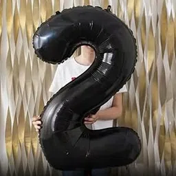 Atpata Funky Black Number Foil Balloons for Numeric Milestone Parties (40 INCH, 2)-picture-11