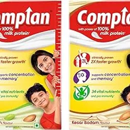 Complan Nutrition Drink Powder for Children, Kesar Badam Flavour, 500 g Carton & Pista Badam, 500gm | Nutrition drink for kids with protein & 34 vital nutrients-picture-28