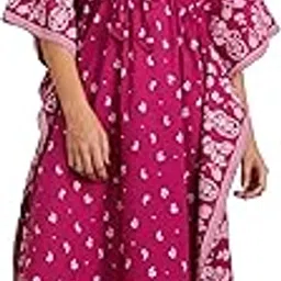 amazon brand - myx Women's Cotton Maxi Length Kaftan Nightdress |Casual | Loose Fit-picture-18