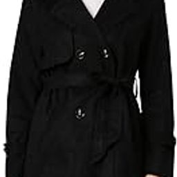 showoffff SHOWOFF Women's Long Sleeves Solid Longline Lapel Collar Black Trench Coat comes with Belt-23910_Black-picture-46