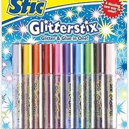 Stic 10 Shades Glitter Glue Pens Craft Art Slime Resin Project Work Gum Sparkle Elmer stick Colour Kids Decoration Shimmer Decorate Birthday card Toy Clear Non toxic Tip Adhesive School Greeting cards-picture-16