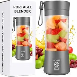 DDN_R_ Blender Mixer Grinder For Juices, Smoothies, Cold Coffee, Protein || Portable Rechargeable 6 Blades Blenders For Smoothie And Juices For Home, Office, Gym, Travel (Multi-Grey)-picture-20