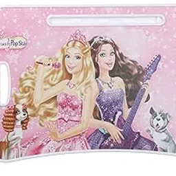 Kaanuka Foldable Wooden Mini Laptop Table for Bed, Study Table with Tablet/Mobile Holder for Kids & Adults (Barbie Pop Star)-image-53