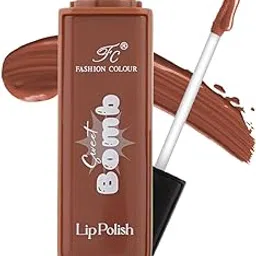 Fashion Colour Sweet Bomb Lip Polish | Liquid Lipstick For Women | Upto 16 Hours | Matte Finish With Quick Dry Feature Gives you Vibrant Look | For Office/ Party Girlies | Available in 19 Shades Choose Your's | (Disruptive Brown,4ml)-picture-51