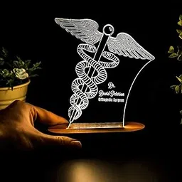 GFTBX Personalized 3D Illusion LED Name Lamp Gift for Doctor with Stand (8 Inches Acrylic)-picture-61