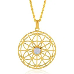 memoir Brass Goldplated Chakra Moonstone Pendant Necklace for Men Women (PCGS5958)-picture-47