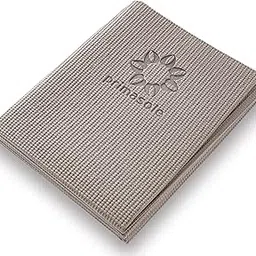 Primasole Folding Travel Yoga Mat Foldable light weight Easy to carry to Workout Fitness Class Beach, Park,Picnics 4mm thick Earth Brown Gray Color PSS91NH025A-picture-16