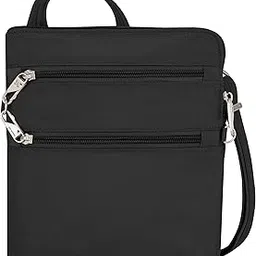 travelon Anti-theft Classic Slim Dbl Zip Crossbody Bag, Black, One Size-picture-15