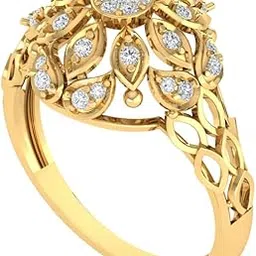diamtrendz Gold Plated Pure 925 Sterling Silver Floral Ring | Diamond Ring for Women and Girls | Model RSY00341-picture-35