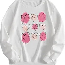 Cute Heart Sweatshirt Hoodie Women Girl Casual Stylish Latest Black Lavender Pink White 399 499 Under-image-27