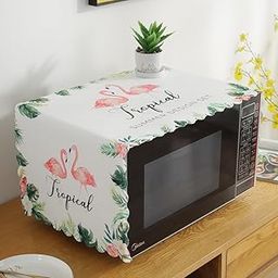 AIMERS Dustproof Microwave Oven Cover Decorative Functional Top Cover for Oven Protection with Modern Flamingo Design Cover for Home Kitchen Decor Items- 100x35cm-image-2