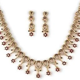 sasitrends Traditional Micro Gold Plated American Diamond Stone Designer Jewellery Set for Women & Girls…-picture-46
