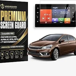Screen Protector For MARUTI CIAZ (2022-RUNNING) 7 INCH Infotainment Display | ZETA ALPHA ALPHA+ Models | Touch Screen Guard | Nexa 2024 Music System Accessories [Not Tempered Glass]-image-0