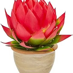 Nearly Natural 12in. Musella Artificial Decorative Vase Silk Arrangements, Red-picture-26