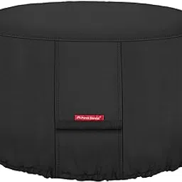 Porch Shield 100% Waterproof 600D Heavy Duty Patio Round Fire Pit/Table Cover (50 inch, Round - Black)-image-23