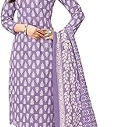 Women's Cotton Unstitched Salwar Suit Dress Material Set for Women | Elegant Printed Top, Bottom & Dupatta | Soft & Breathable Fabric | 2.50m Top, 2.50m Bottom, 2.10m Dupatta-image-43