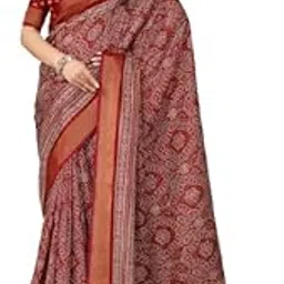 ruch lady Bandhani Print Dola Silk Saree with Zari Border | Soft & Elegant Traditional Saree with Blouse |-picture-10