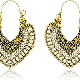 zukhruf Charming Bohemian Colorful love heart Bali hoop earrings for women and girls-picture-52