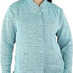 Self Design Knitted Cardigan, Sage Green, Long Sleeve, Button Front, Textured Pattern-image-1