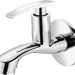 Premium Brass Wall Mounted Bib Tap | Chrome Finish Faucet with Sleek Curved Handle | Durable Rust-Resistant Water Tap for Bathroom, Kitchen & Wash Basin-picture-28