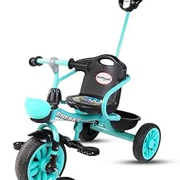 Bumtum Gear Me Up Baby Tricycle | Plug N Play Kids Tricycle with Storage Basket | Cushion Seat and Seat Belt for 1 to 5 Years Kids - Sea Green-picture-24