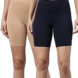 twin birds Cotton Stretchable Solid Coloured Skinny Fit Knee Length Yoga/Cycling/Sports Shorts for Women-picture-31