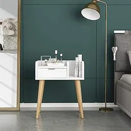CROWN ART SHOPPEE Modern One Drawer Bedside Table for Bedroom, Nightstand for Living Room, Home, Office Furniture, Kids Room Table End Table (sidekAHLI-1)-picture-25