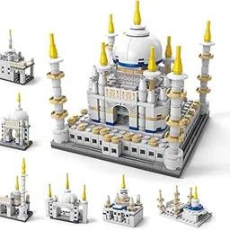 SKY LINE OCEAN 6-in-1 Taj Mahal Building Block Set Toys | STEAM Kit for Kids | Build Iconic Monuments & Landmarks (510+Pcs) | Birthday Gift for Boys & Girls || 6 Months Structural Warranty-image-68