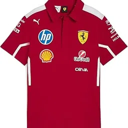 PUMA Scuderia Ferrari F1 2025 Kids' Team Polo - Red-picture-14