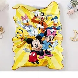 BABY STATION Fleece Winter Blanket for Newborn Baby | 100cm x 140cm | Extra Soft, Warm & Fluffy | Cozy Double Layered Blanket | Perfect for Cold Weather (Yellow, Printed)-picture-20