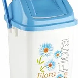 Nayasa Swing Bin No 114 Without Inner Bucket with Floral Print, Multi Purpose Dustbin, Blue-picture-64