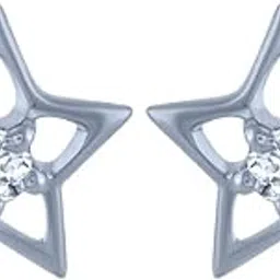 p.c. chandra jewellers 18k (750) White Gold and Diamond Stud Earrings for Women-picture-24