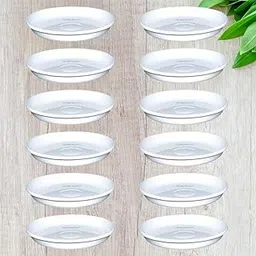 RGDECOR 6 Inches - Set of 12 - White Bottom Pot Plates for Plants - Plant Pot Tray Saucer - Flower Pot Base Plate - Plant Drip Tray - Flower Pot Tray - Bottom Plate for Pots - Planter Plate-picture-48