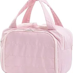 Travel Makeup Bag Large Capacity Handbag Cosmetic Pouch for Home Wife Sister Pink|Health & Beauty|Makeup|Makeup Bags & Cases-picture-40