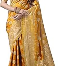 siril Women's Pure Banarasi Style Kanjivaram Silk Saree With Blouse Piece For Wedding-picture-57